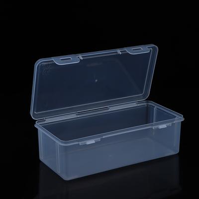 1 caja de lápices de plástico de gran capacidad, apilable, translúcida, transparente, organizador de suministros de oficina, caja de almacenamiento