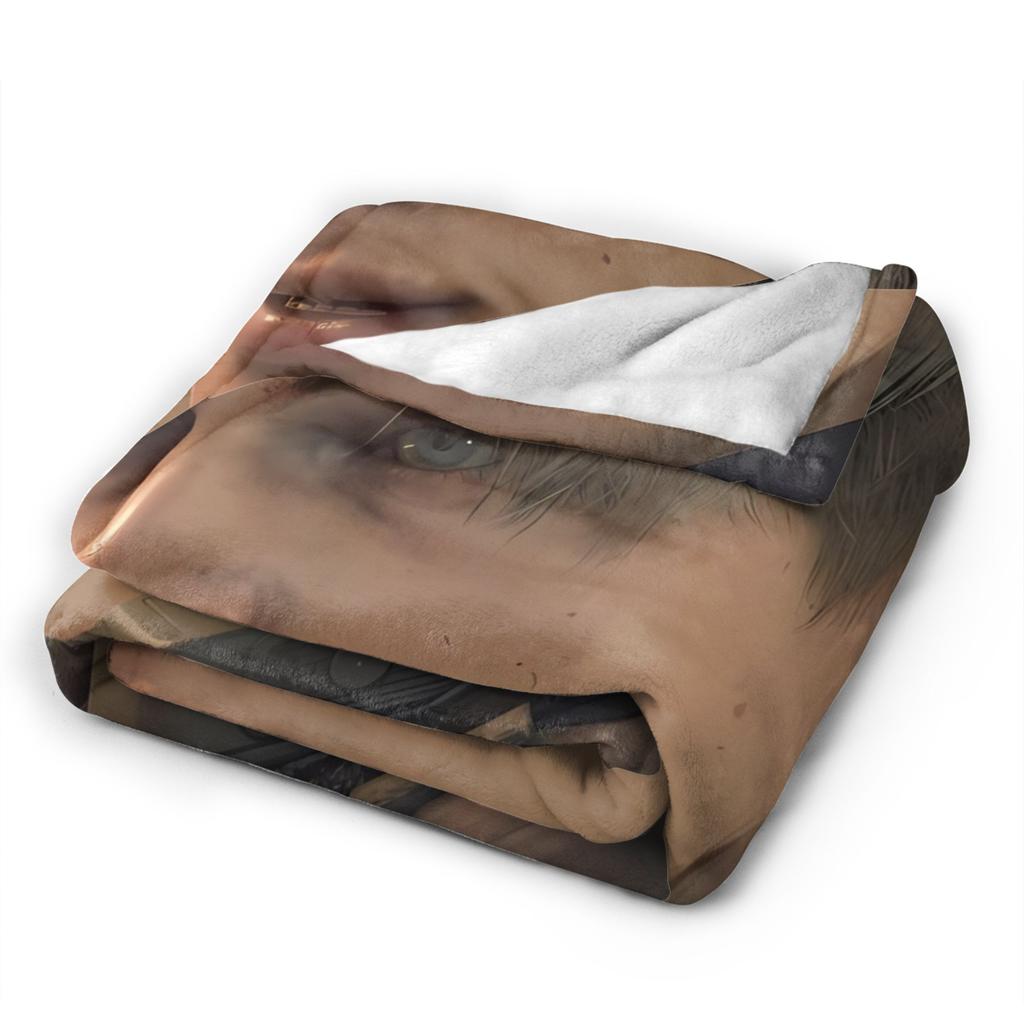 Residents Evils 9 Leon Keneddy Blankets Warm Soft Novelty Plush Throw Blanket For Bedroom Camping Flannel Bedspread Bed Cover