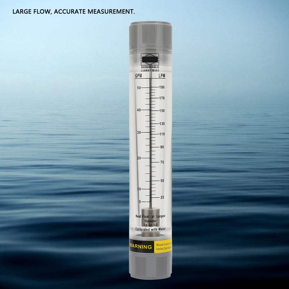 LZM 25G Acrylic Plexiglass Tube Type Liquid Flowmeter Flow Meter for Water Female G1in(5 50GPM)