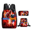 2021 Godzilla Wars King Kong School Bag Three-Piece Combination Set Primary And Secondary School Students Printed Backpack Cartoon School Bag
