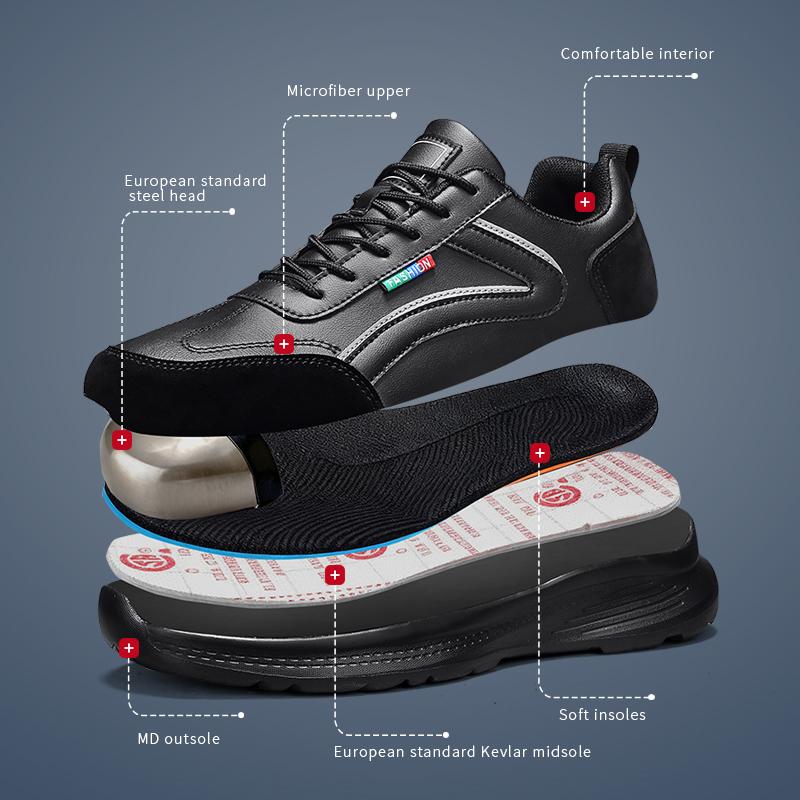Men Work Safety Shoes Anti-puncture Working Sneakers Male Indestructible Work Shoes Men Boots Lightweight Men Shoes Safety Boots