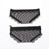 Briefs Shape Cosmetic Bag Mesh Lace Heart Makeup Storage Pouch Y2K Transparent Toiletry Bag Storage For Travel