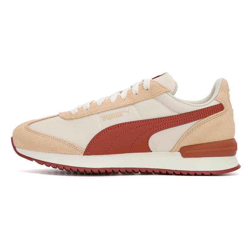 PUMA R78 Нейлоновые износостойкие дышащие низкие повседневные кроссовки унисекс Бежево-коричневые 399250-06