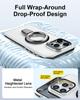 Oatsbasf Handyhülle für iPhone 16 15 Pro Max mit Magsafe 360° drehbarer magnetischer Ringständer Transparenter Stoßfänger Schutzhülle
