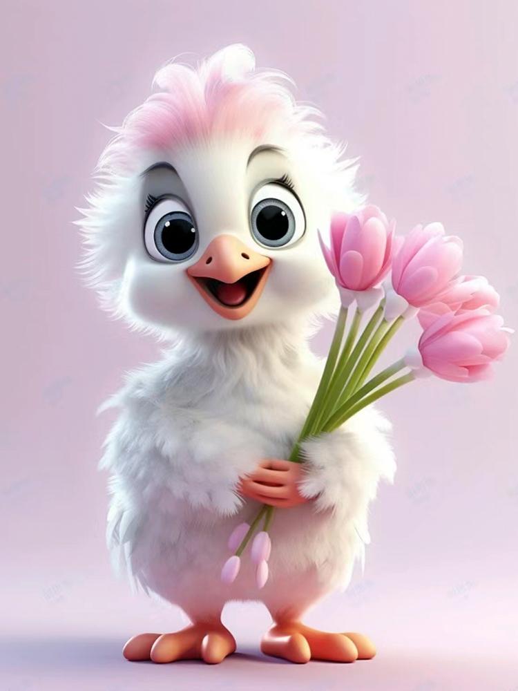 Cute Chicken Animal Full Round Square 5d Diy Diamond Painting Chicken Jewelry Embroidery Cross Embroidery Decorative Gift