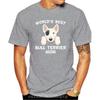 New Bull Terrier Mom Shirt - World'S Best Bull Terrier Mom Dog Owner T-Shirt Round Neck Tee Shirt