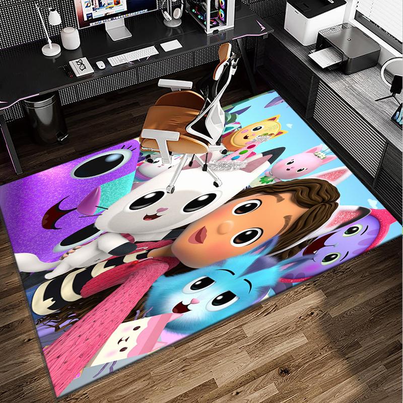 Colorful Friends Dollhouse Office Rug Chair Mat, Game Carpet, Suitable for Front Door, Bedroom, Living Room, Desk, Holiday Gift