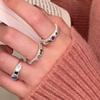 Love Color Zircon Ring Dopamine Niche Design Opening Adjustable Index Finger Ring Fashion Personality Ring