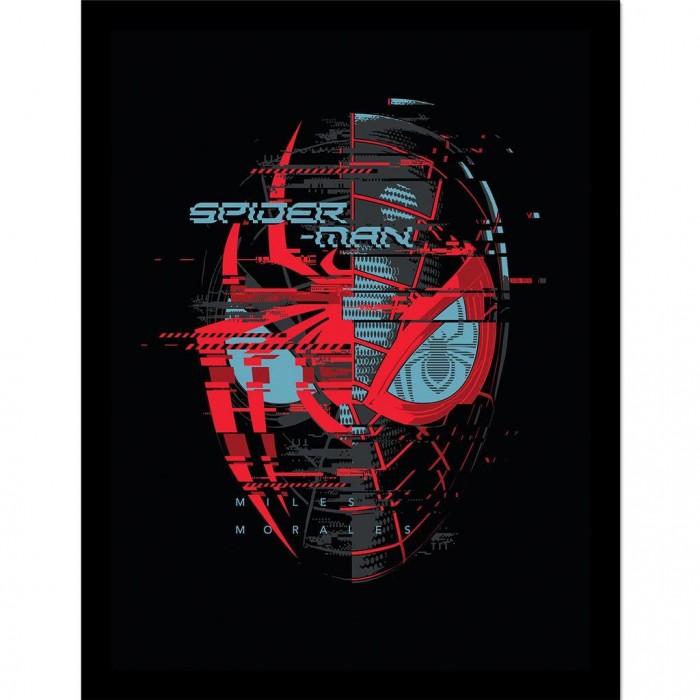 Spiderman: Miles Morales Glitch Framed Poster