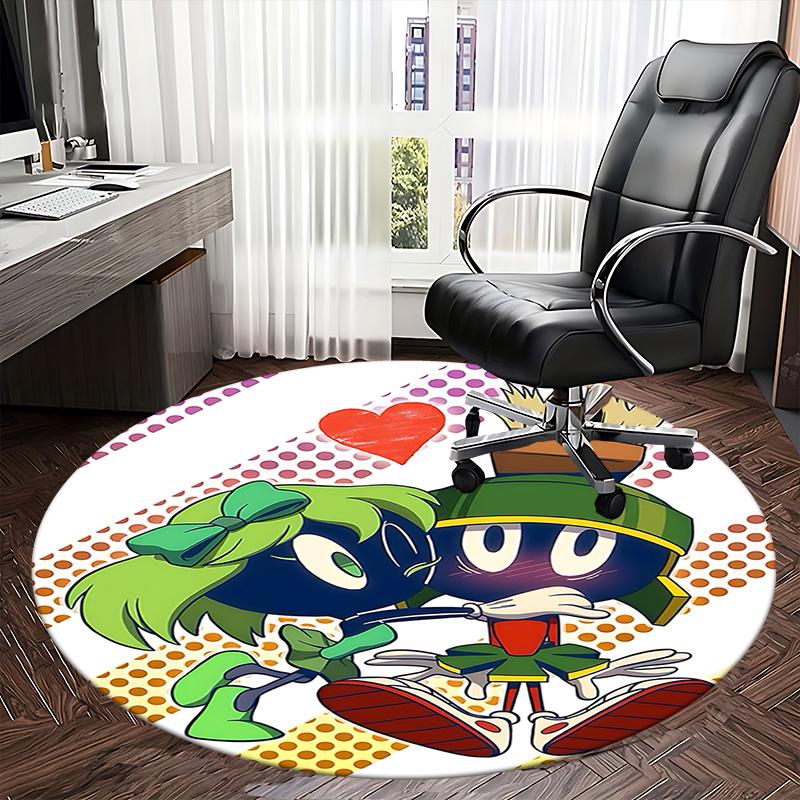 Marvin the Martian & Space Girl Chair Mat Round Carpet Home Decor, Sofa Rug, Office Mat, Gift for All Rooms0226b