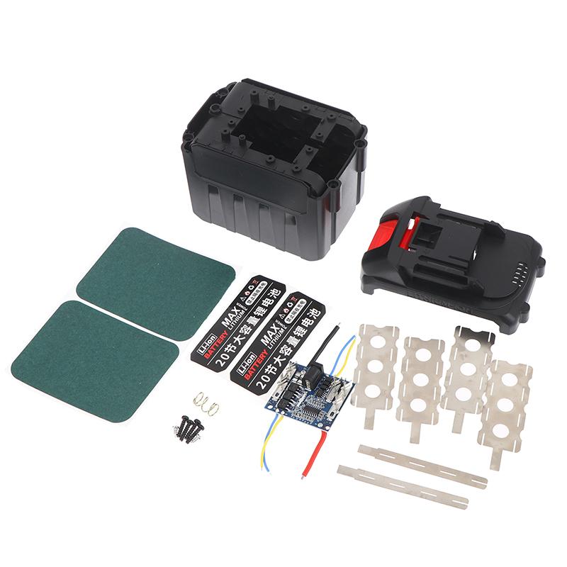 20 X18650 For Mak 60A 21V Li Battery Case Bms Balance Charging Pcb Circuit Board Led Indicator Bl1860 Bl1830 Li-Ion Cell Pack