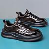 Cow Leather Soft Soles Casual Sneakers for Men Autumn Winter New Sports Board Shoes Male Solid Color Fashion Designer Shoes Man