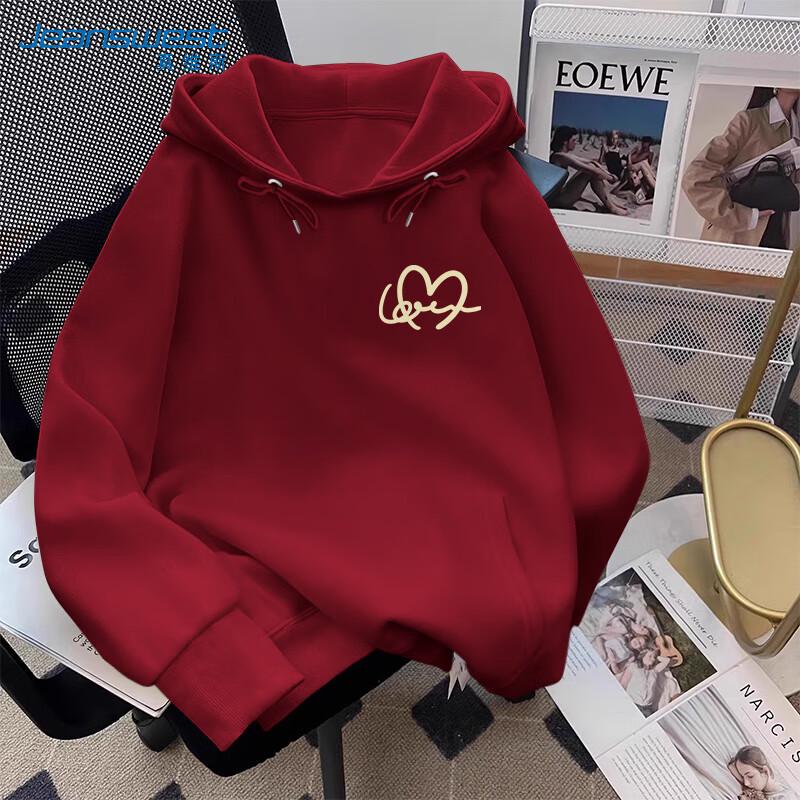 Jeanswest Women's Heartline Gold Hooded Sweatshirt