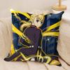 SSeraph Of The End Cushion Cover Silky Short Plush Invisible Zipper Dustproof Sofa Pillow Case For Home Decor