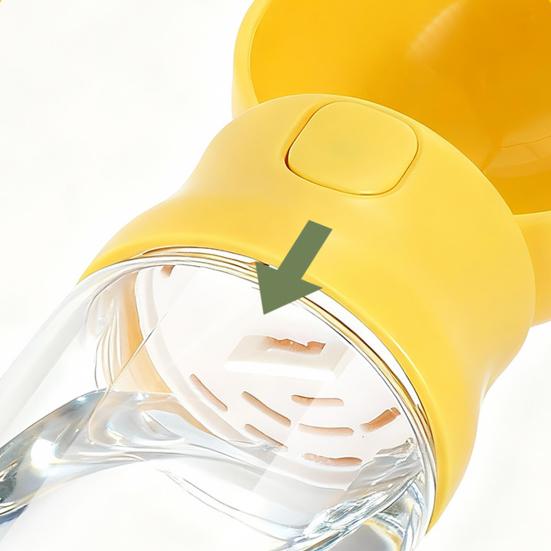 Yousheng Portable Pet Water Bottle Leak-Proof Dog Water Dispenser with Drinking Bowl Food Compartment Travel Water Bottle for Cats Hiking Walking