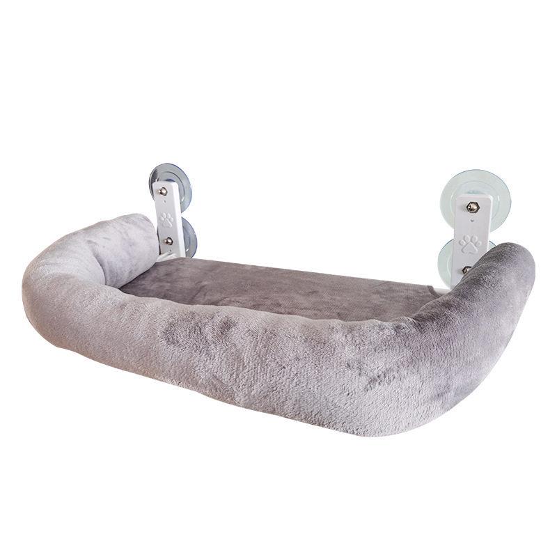 ערסל חתול לשיזוף: מיטה עם כוס יניקה לחלון לחתולים