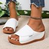 Fashion Plus Size Fashion Women's Wedge Sandals Summer Comfortable Non Slip Beach Slides Shoes Woman Casual Thick Sole Platform Slippers