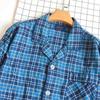 Japanese Spring and Autumn Men Pure Cotton Plaid Lapel Placket Loose Casual Pajamas Full Cotton Thin Section Homewear Suit