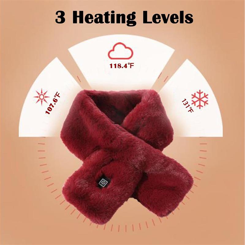 Winter Heating Scarf For Women Men Temperature Scarf 3 Gears Adjustable USB Charging Heat Control Neck Warmer Washed Directly