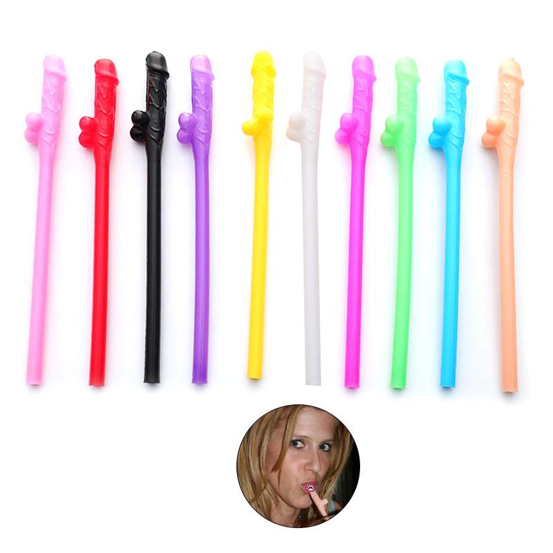 Hens Party Accessory Drink Plastic Willy Dick Dicky Straws Novelty Nude Straw