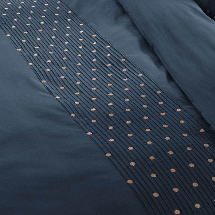 Housse de couette Agathe mure bleu 240x260cm