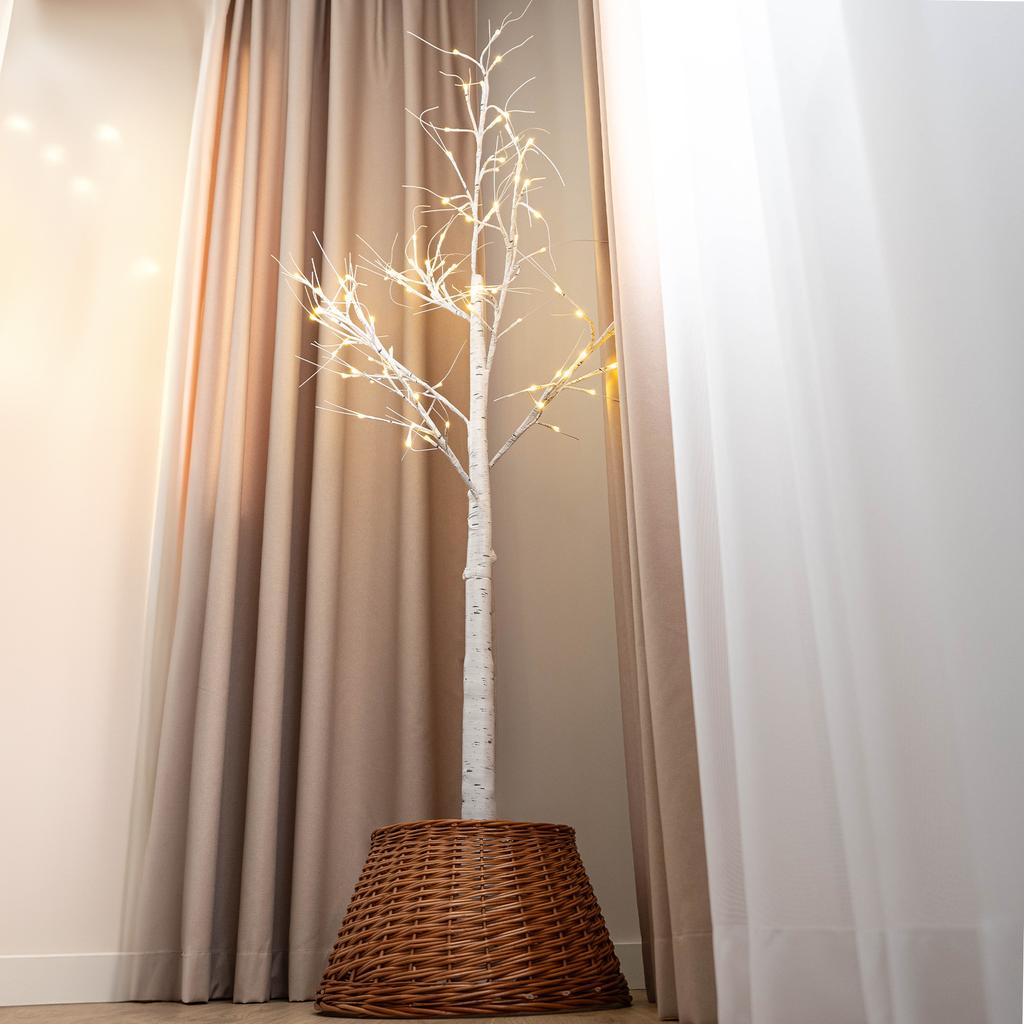 Weiden-Baumständerabdeckung 55 cm Abdeckung Korb Ständer Natur