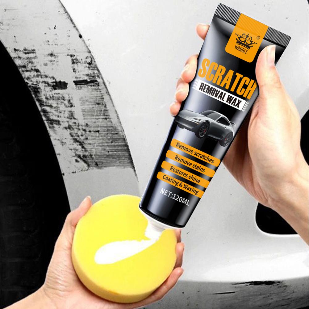 120g 1 Set Car Paint Scratch Remover And Repair Wax Remove Surfaces Scratches Repair Wax With Sponge Deep Scratch Repair Agent