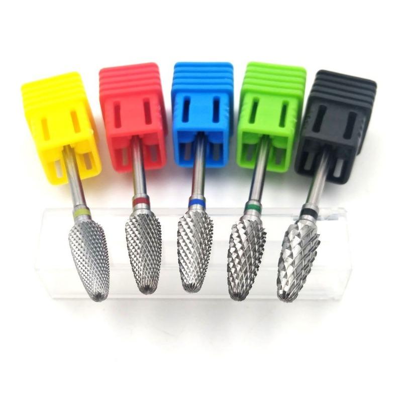 5Pcs Tungsten Carbide Burs Ø6 X 2.35Mm 3/32 Inch Shank Rotary Tool Burr For Dental Nail Drill Bits
