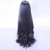 Heat-resistant cosplay wig, "Second Castle," black-purple, long, curly hair, perfect for Halloween and event costumes + 2 bonus items