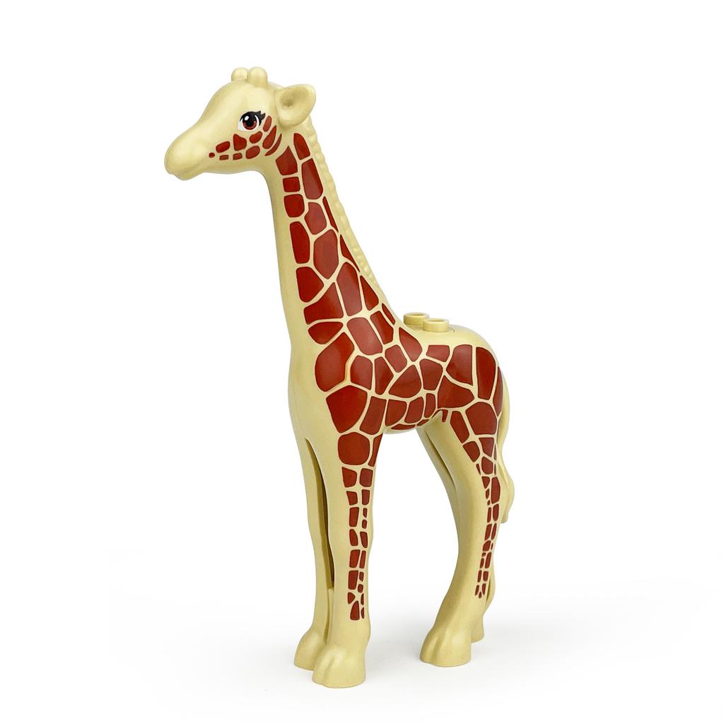 Zoo Animals Building Blocks Set: Elephant, Camel, Deer, Giraffe, Gorilla, Horse, Tiger - Mini Action Figure Bricks Toy