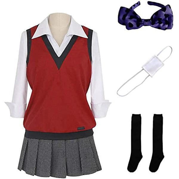 

2021 Kakegurui Азартный игрок Косплей Мидари Икишима Косплей Костюм Школьная форма Жилет Женская Униформа Jk Анимационная Униформа Костюм M