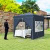2.5 X 2.5 M Pop-Up Gazebo with Side Walls and Carry Bag, UPF50+ Height-Adjustable Garden Tent, Dark Blue