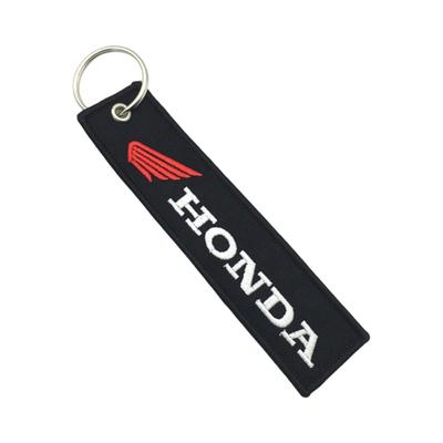 Motorcykelnyckelhänge Broderad Nyckelring Kort Tygnyckelring