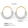Yori Stainless Steel Geometric U-Shape Hoop Earrings 18K Gold PVD Plated Popular Daily Classy Waterproof Jewelry Accessory