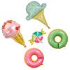 5 Pcs Halloween Balloon Child Number Balloons Ice Cream Donut Aluminum Film Photo Prop