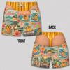 Mens Funny Fake Butt Beach Duck Swim Shorts Quick Dry Lightweight Summer Board Shorts Tropical Vacation Beachwear Party Gift