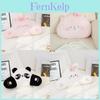 Cute Panda Plush Pillow With Embroidered Animal Pattern For Comfortable Reading And Lounge