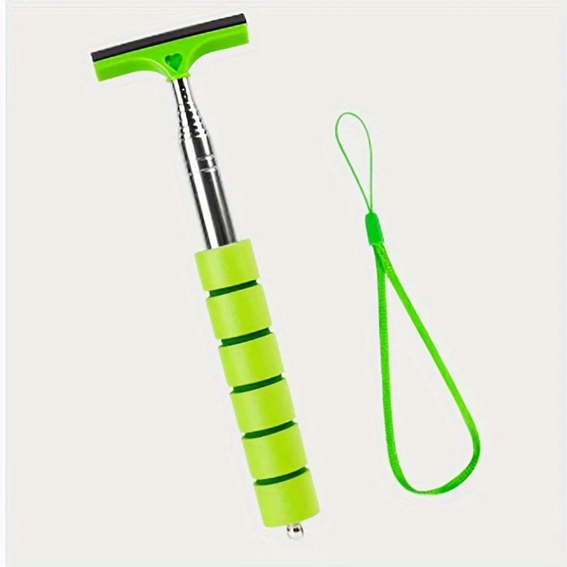 Retractable Car Glass Scraper - 1pc Universal Car Accessories - Portable Car Mirror Raindrop Cleaner with Long Pole
