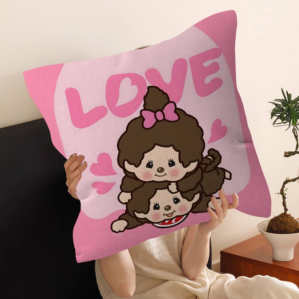 Anime M-Monchhichi pillow cover sofa cushion cover home room decoration children gift