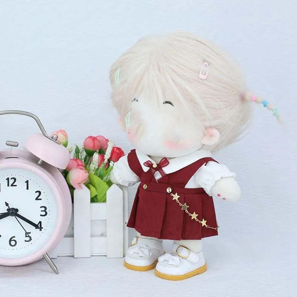 Stuffed Dolls 20cm Doll Clothes Dress Up Doll Uniform Set Photo Props Cotton Dolls Outfit  DIY Toy