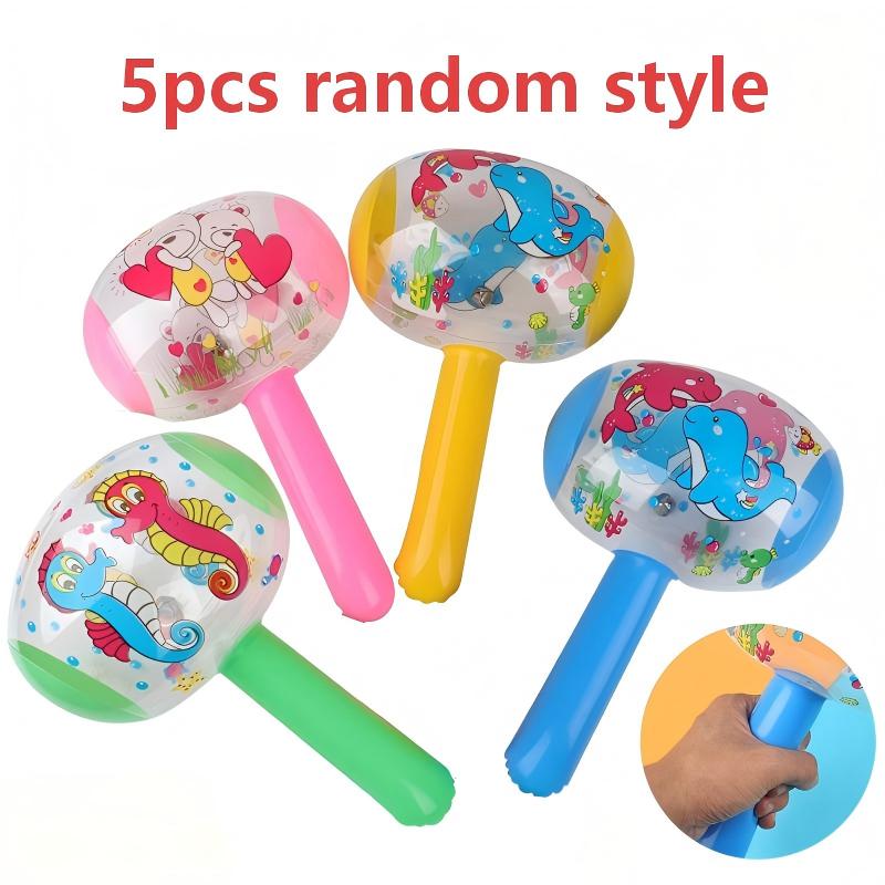 Cute 3D Cartoon Animal Inflatable Hammer With Bell Summer Beach Swimming Pool Party Supply Pinata Filler Goodie Bag Kids Present