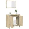 2 Piece Bathroom Furniture Set Sonoma Oak Particleboard