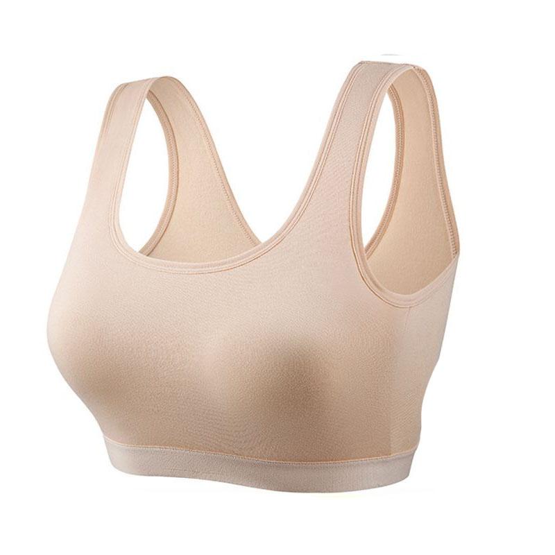 Plus Size Wirefree Bra One-Piece Push-Up Vest Bustier Underwear for Women