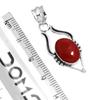 925 Sterling Silver Pendant Women Gemstone Handmade Jewelry Mothers' Day Gift Malachite Moonstone Rose Quartz Red Stone Smoky Topaz Tiger Eye Fashion