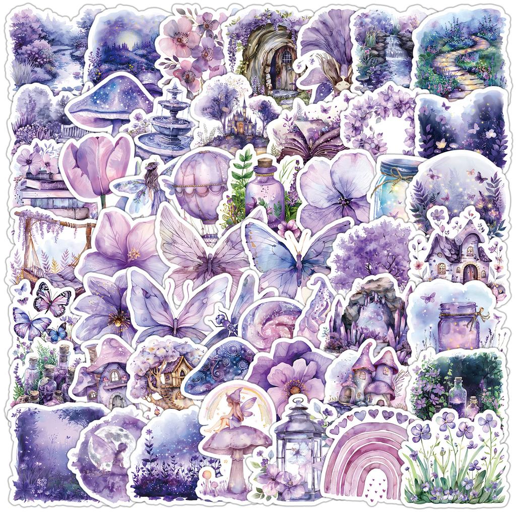 50pcs Cute Fairy Garden Graffiti Stickers for Decorative Scrapbooking Stationery Handbook Skateboard Laptop Suitcase Sticker