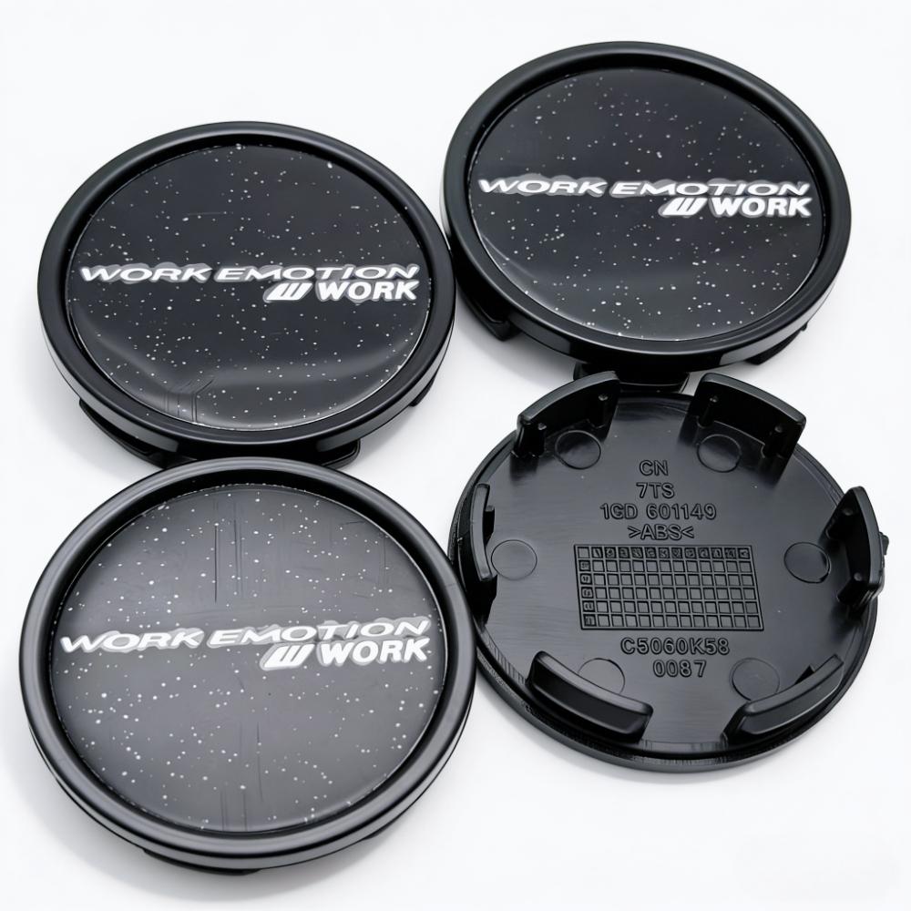 4 τεμάχια 58mm 53mm Καλύμματα Κέντρου Τροχών Αυτοκινήτου Με Λογότυπο W Work Emotion Σήμα Καλύμματα Κέντρου Τροχού Κάλυμμα Σκόνης Κέντρου Ζάντας Αξεσουάρ Κέντρου Τροχού