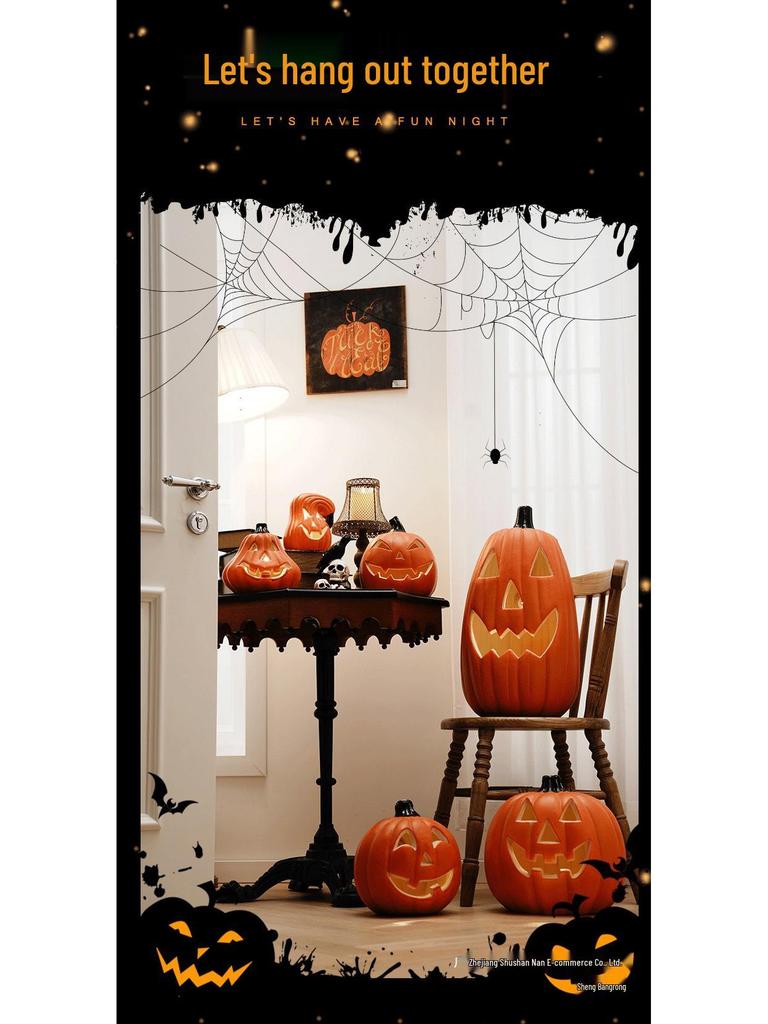 Große Halloween-Kürbis-Laterne für Innen-/Außen dekoration