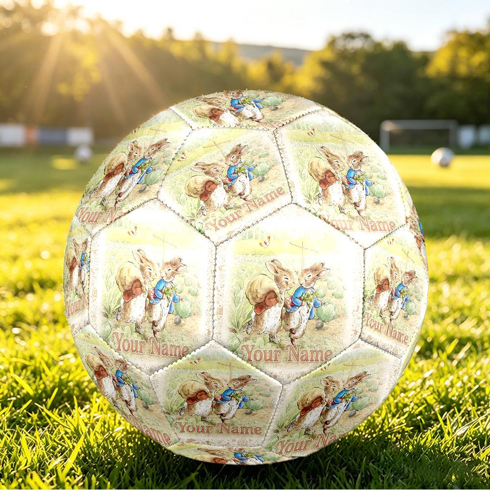 Custom Name Text Size 5 Football,Peter Rabbit Standard Training Soccer Ball