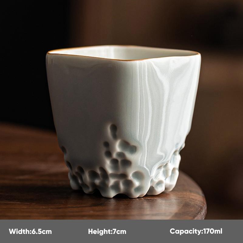 Keramický šálek na kávu, Kreativní porcelánové šálky na čaj Kung Fu v čínském stylu, Osobní nádobí pro jednotlivé nápoje, Hrnek na víno, Velkoobchod, 1ks