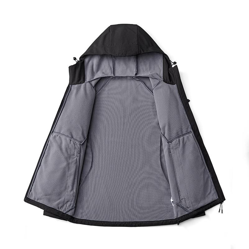 Outdoor Autumn and Winter Assault Suit Soft Shell Leisure Hiking Waterproof Jacket Couple Hooded Jacket Mountaineering Jacket